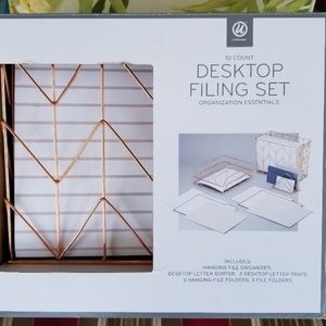10 Piece Desk Top filing Set Office Organizer NIB